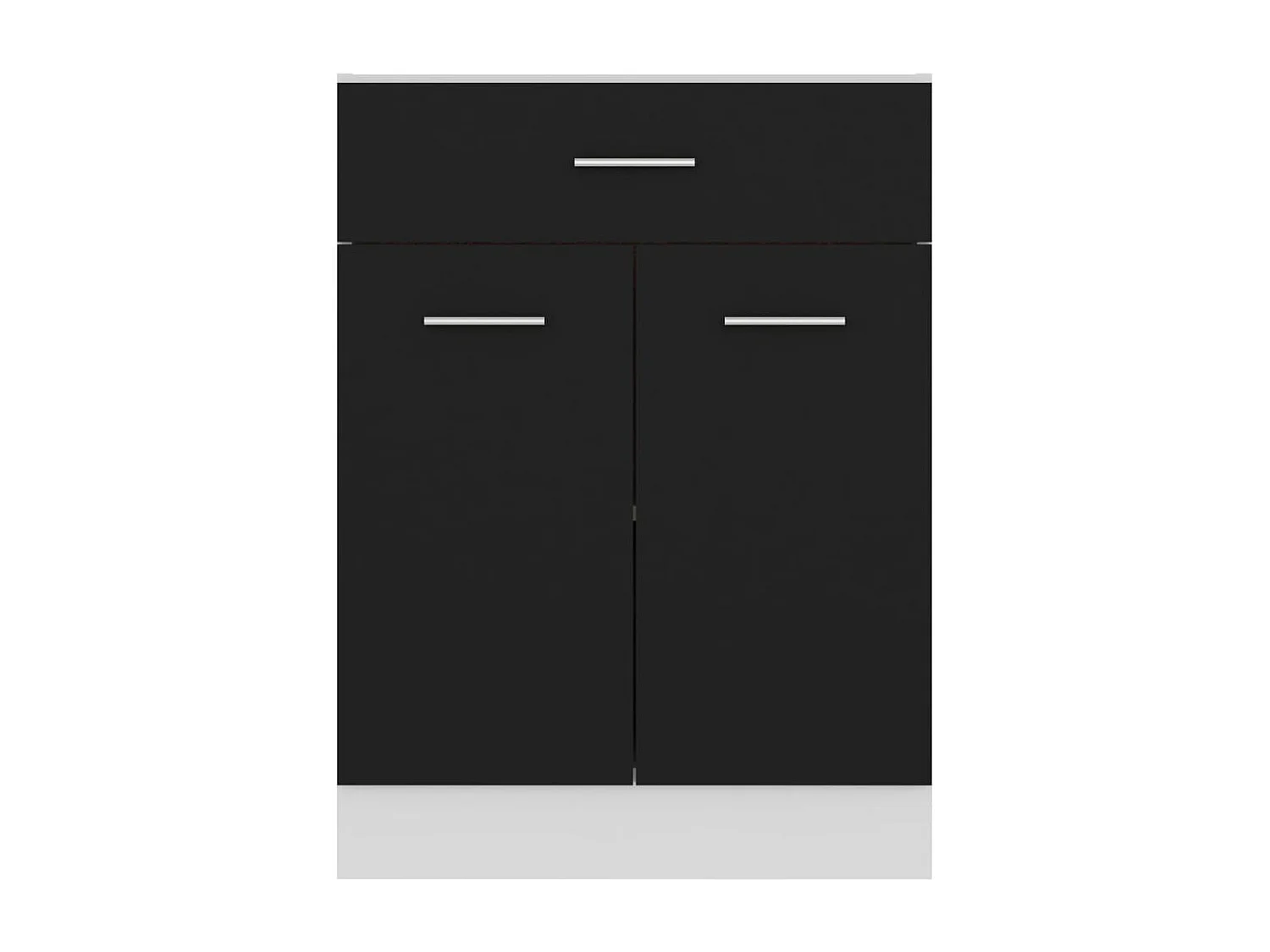 Onderkast met lade Lyon 60x46x81,5 cm bewerkt hout zwart
