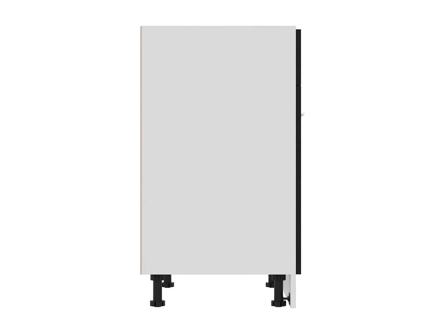 Onderkast met lade Lyon 60x46x81,5 cm bewerkt hout zwart