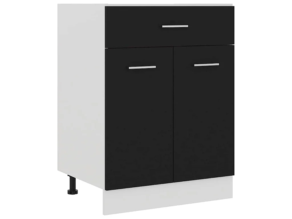 Armoire à tiroirs "Lyon" Noir 60 x 46 x 81,5 cm Bois d'ingénierie