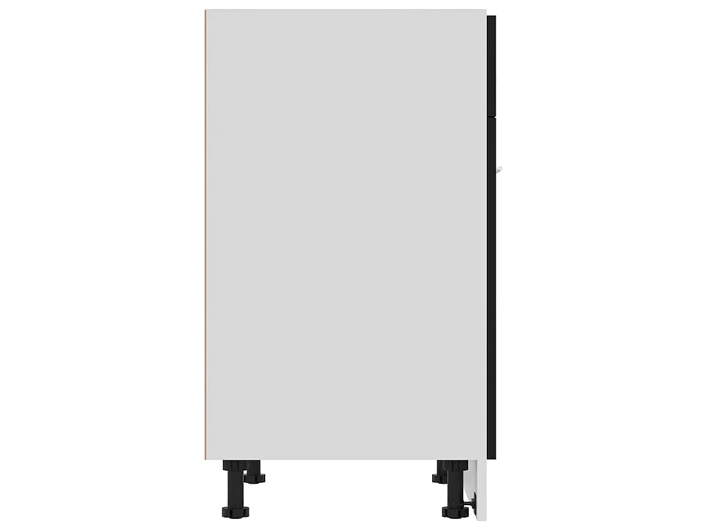 Onderkast met lade Lyon 60x46x81,5 cm bewerkt hout zwart