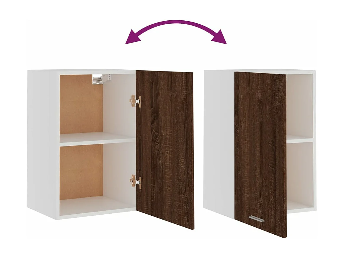 Hängeschrank Lyon Braun Eichen-Optik 39,5x31x60 cm Holzwerkstoff