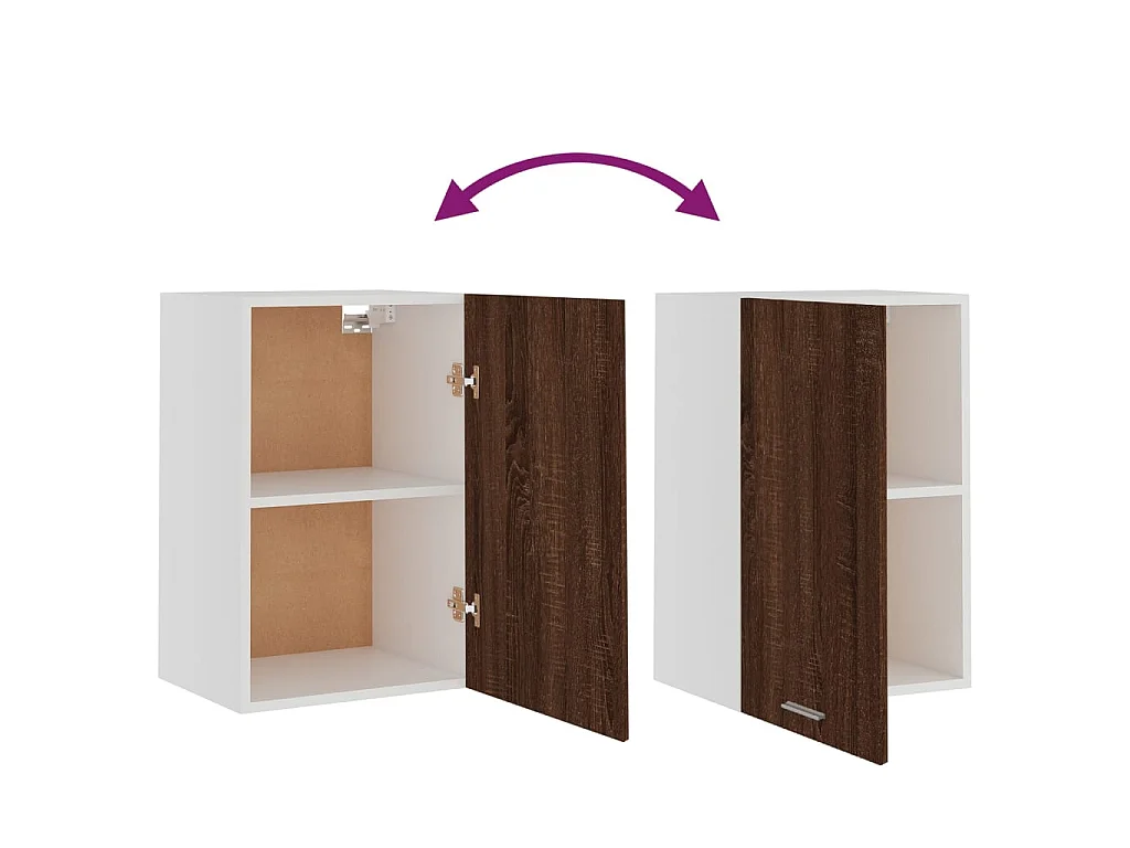Armoire suspendue Lyon Chêne brun 39,5x31x60 cm