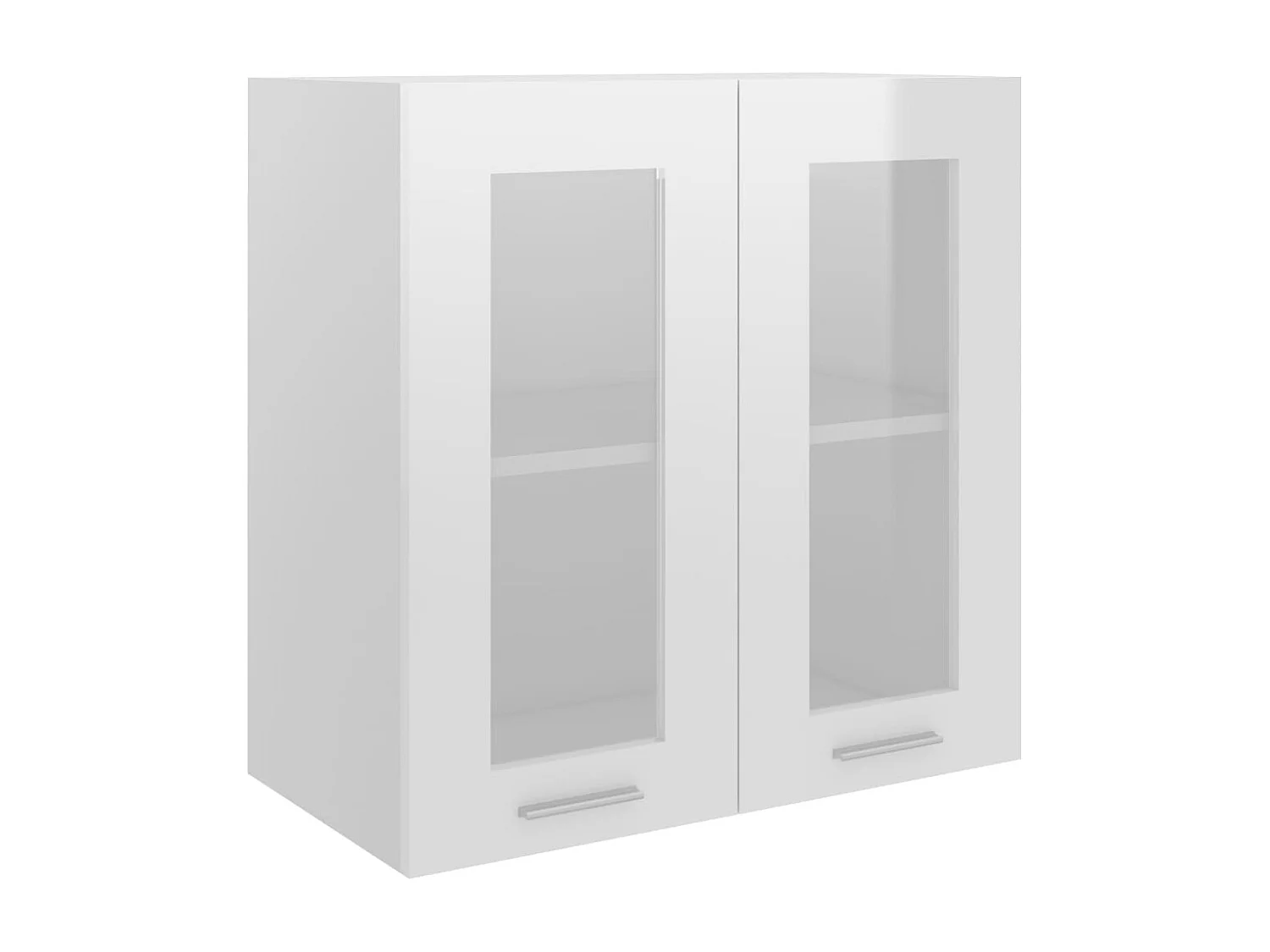 Bovenkast Lyon 60x31x60 cm bewerkt hout hoogglans wit