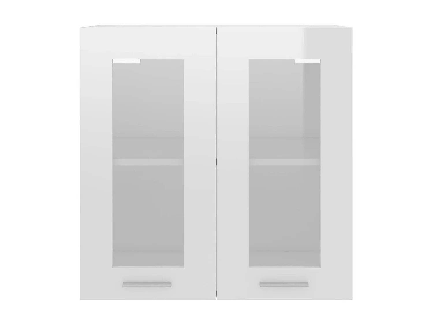 Bovenkast Lyon 60x31x60 cm bewerkt hout hoogglans wit