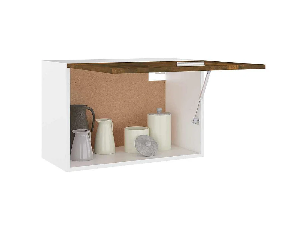 Armoire suspendue "Lyon" Chêne fumé 60 x 31 x 40 cm Bois d'ingénierie