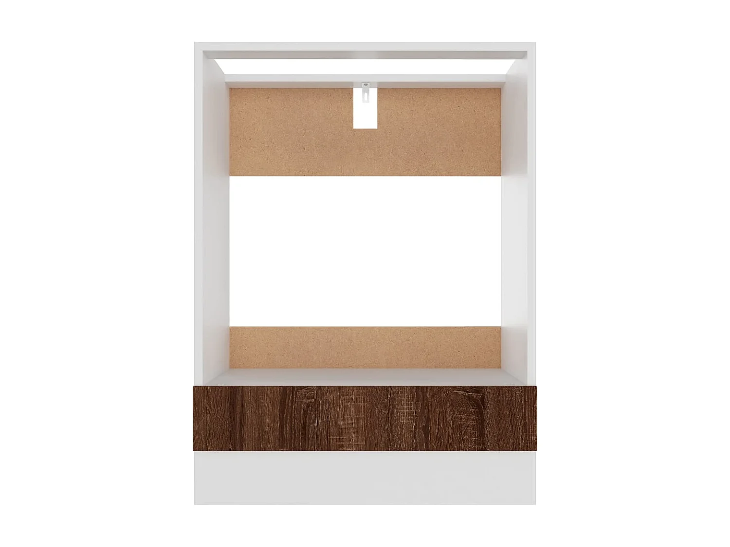 Ovenkast Lyon 60x46x81,5 cm bewerkt hout bruin eikenkleur