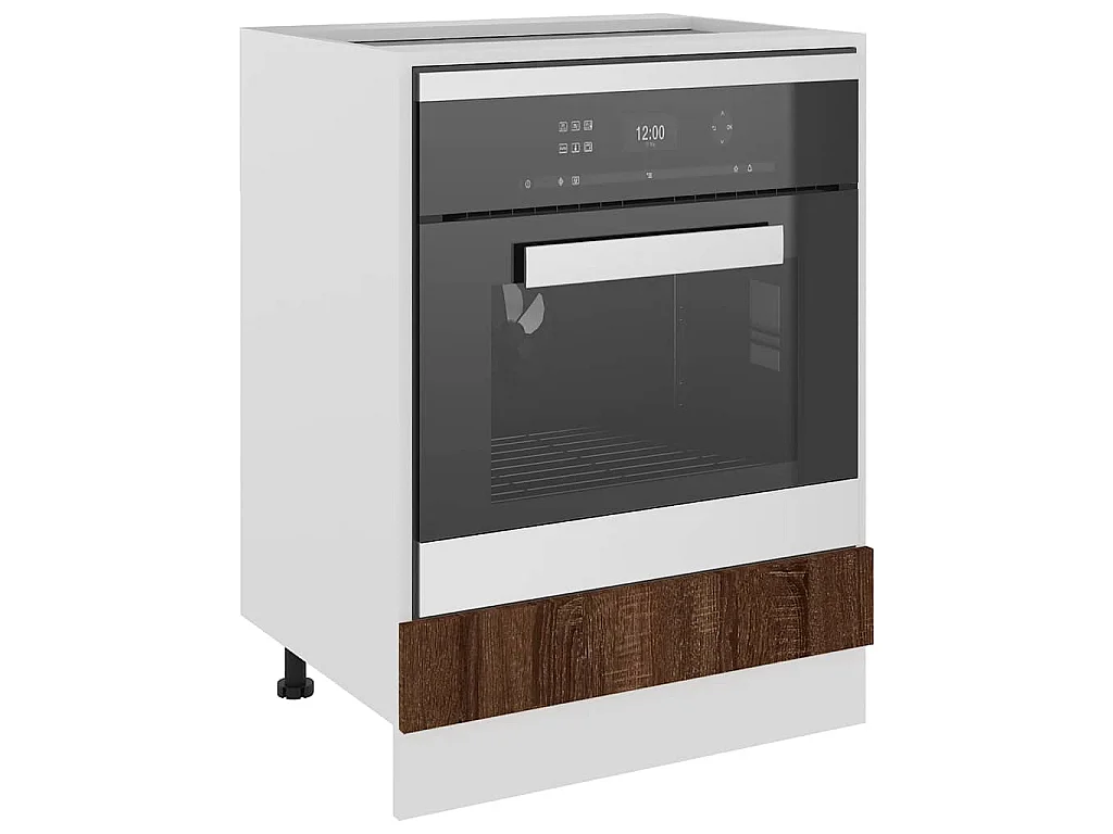 Meuble de four "Riga" Chêne brun 60 x 46 x 81,5 cm Bois d'ingénierie