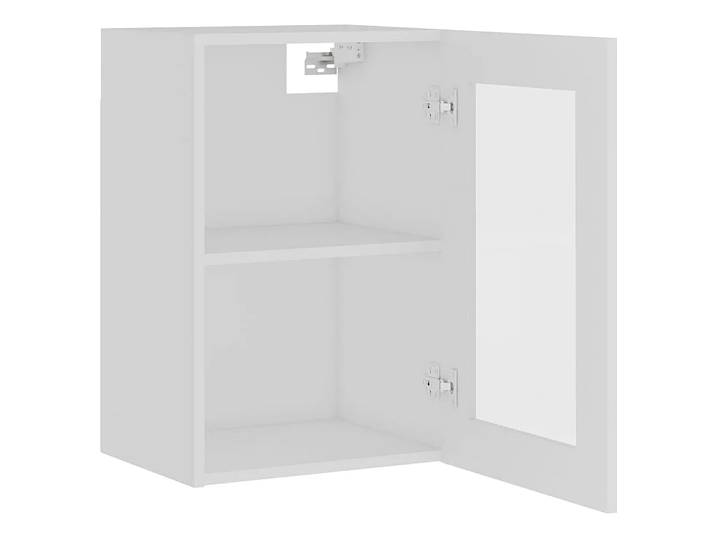 Vitrine suspendue "Lyon" Blanc 40 x 31 x 60 cm Bois d'ingénierie