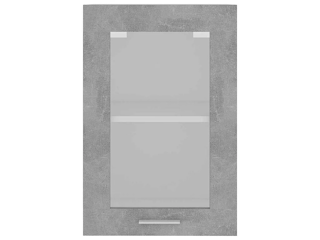 Vitrine suspendue "Lyon" Gris béton 40 x 31 x 60 cm Bois d'ingénierie