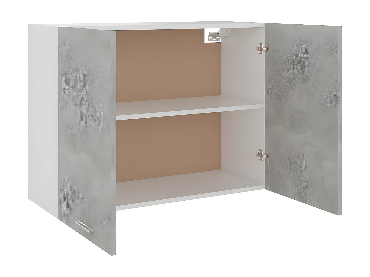 Armoire suspendue Gris béton 80x31x60 cm Bois d’ingénierie