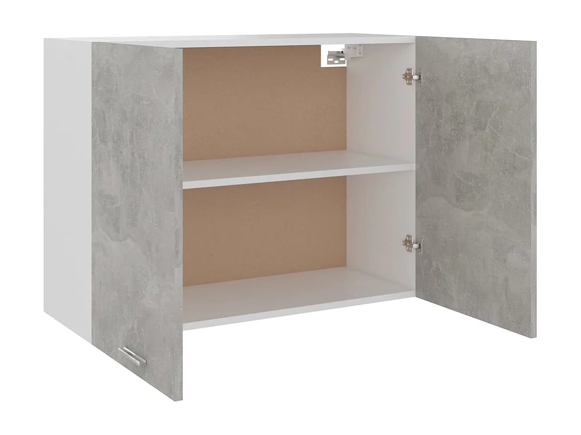 Armoire suspendue Gris béton 80x31x60 cm Bois d’ingénierie