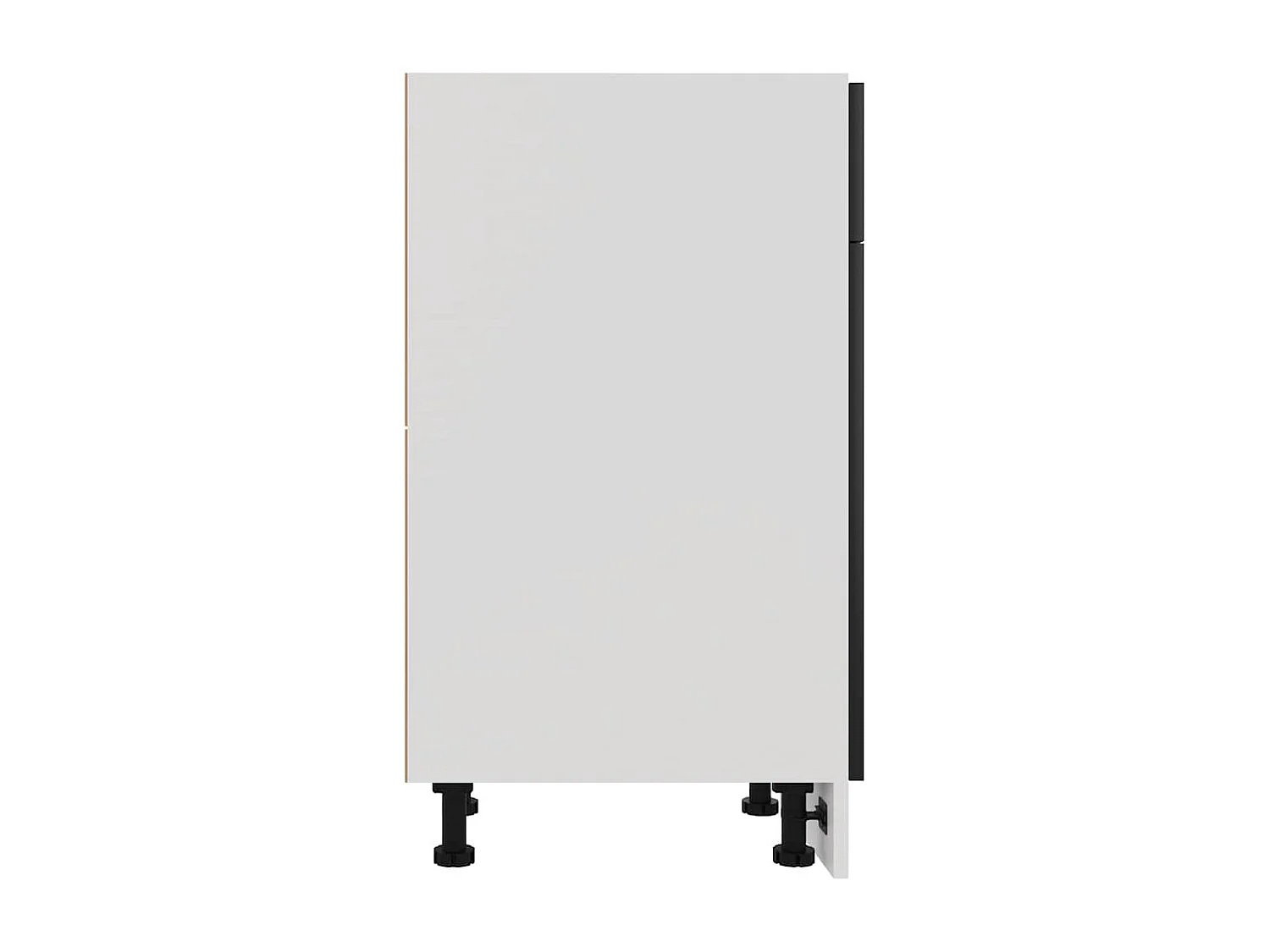 Onderkast met lade Lyon 50x46x81,5 cm bewerkt hout zwart