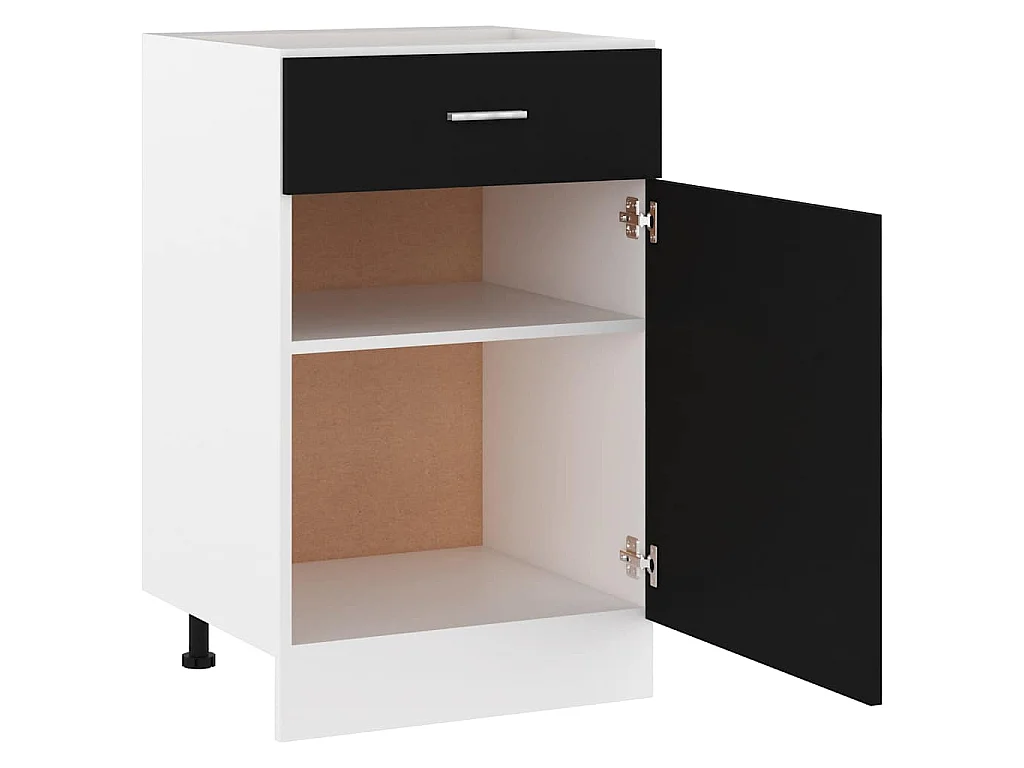 Armoire à tiroirs "Lyon" Noir 50 x 46 x 81,5 cm Bois d'ingénierie