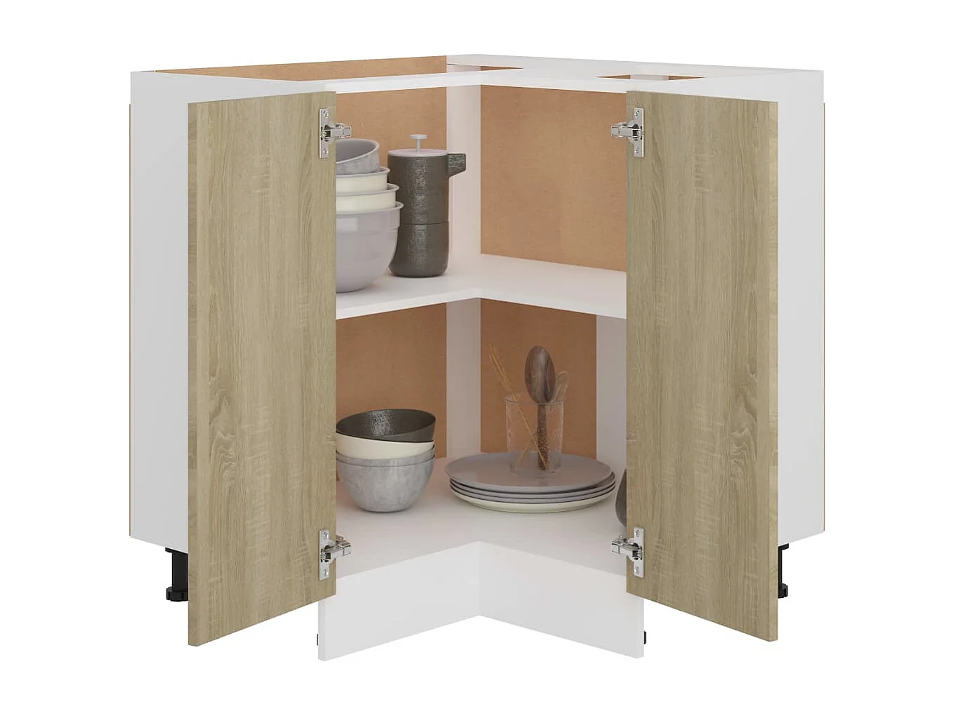 Eckunterschrank Lyon Sonoma-Eiche 75,5x75,5x81,5 cm Holzwerkstoff