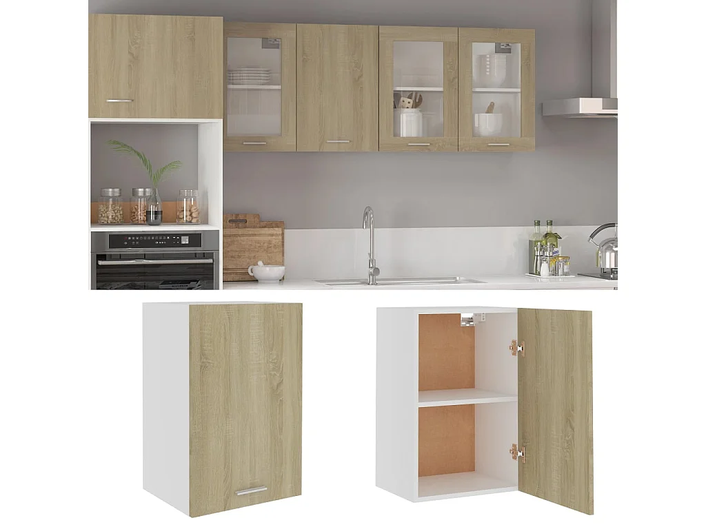 Hangkast Lyon 39,5x31x60 cm bewerkt hout sonoma eikenkleurig