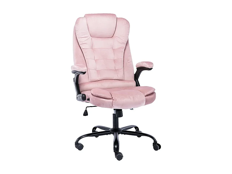 Kantoorstoel fluweel roze