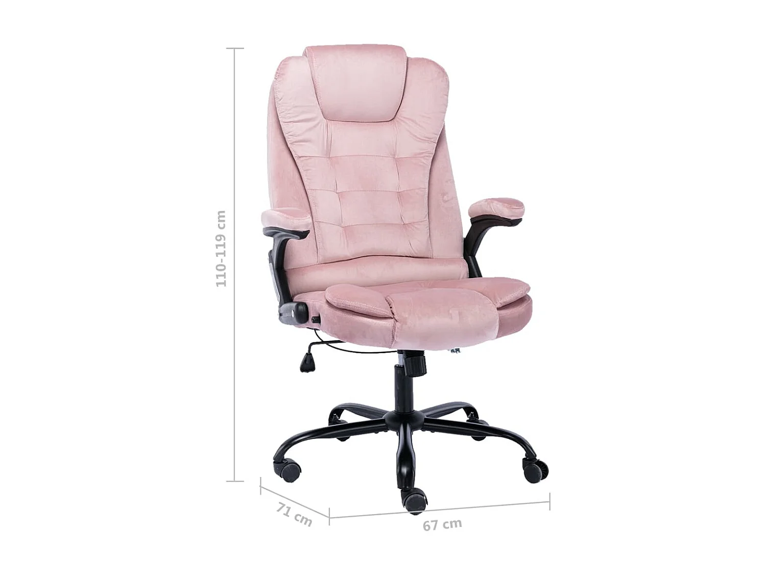 Chaise de bureau Rose Velours