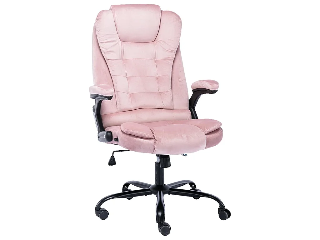 Cadeira de escritório veludo rosa