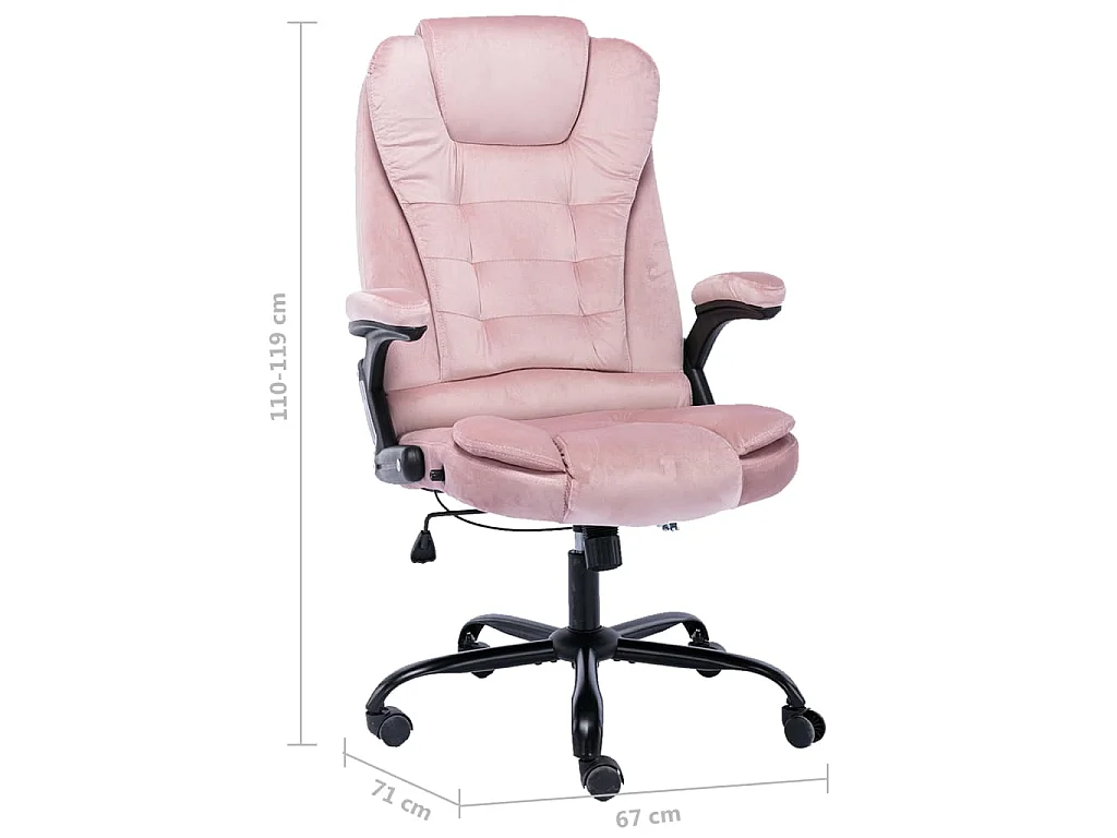 Cadeira de escritório veludo rosa