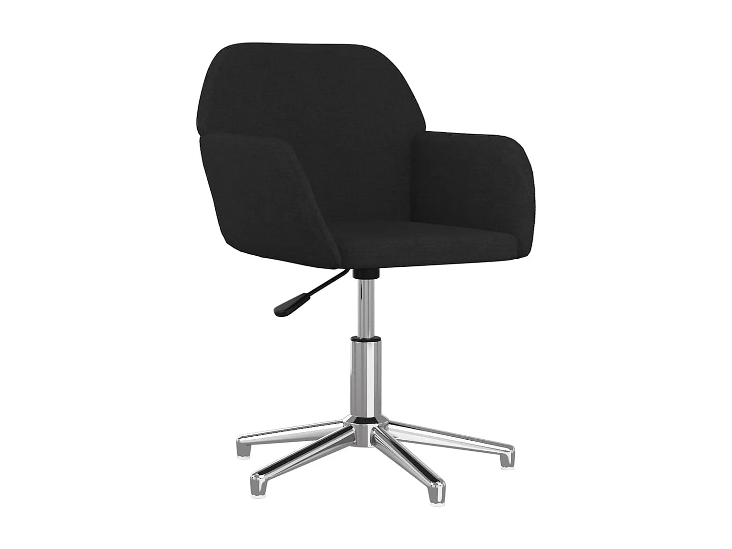 Chaise pivotante de bureau Noir Tissu