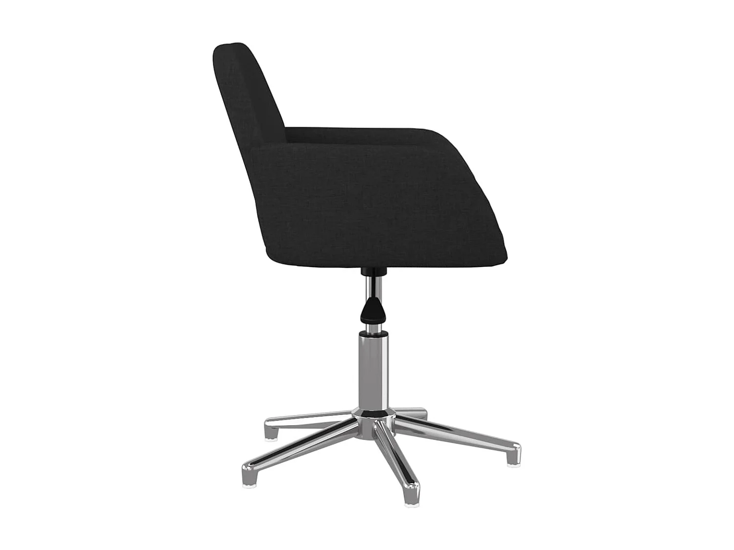 Chaise pivotante de bureau Noir Tissu