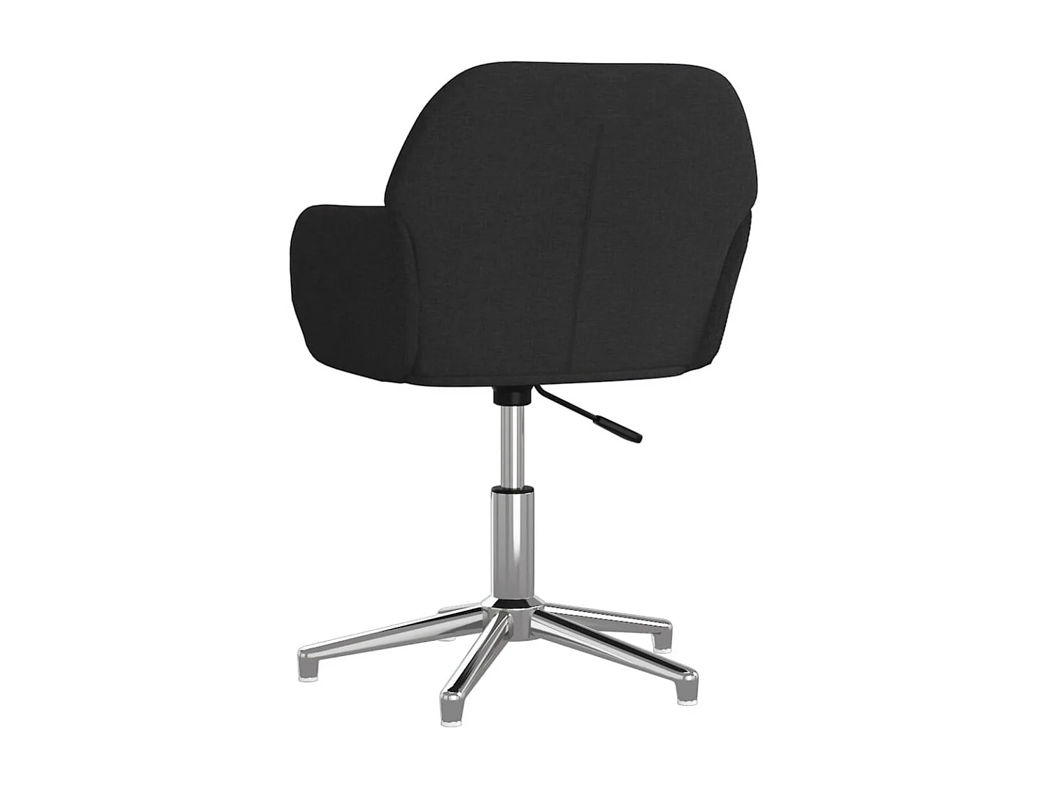 Chaise pivotante de bureau Noir Tissu