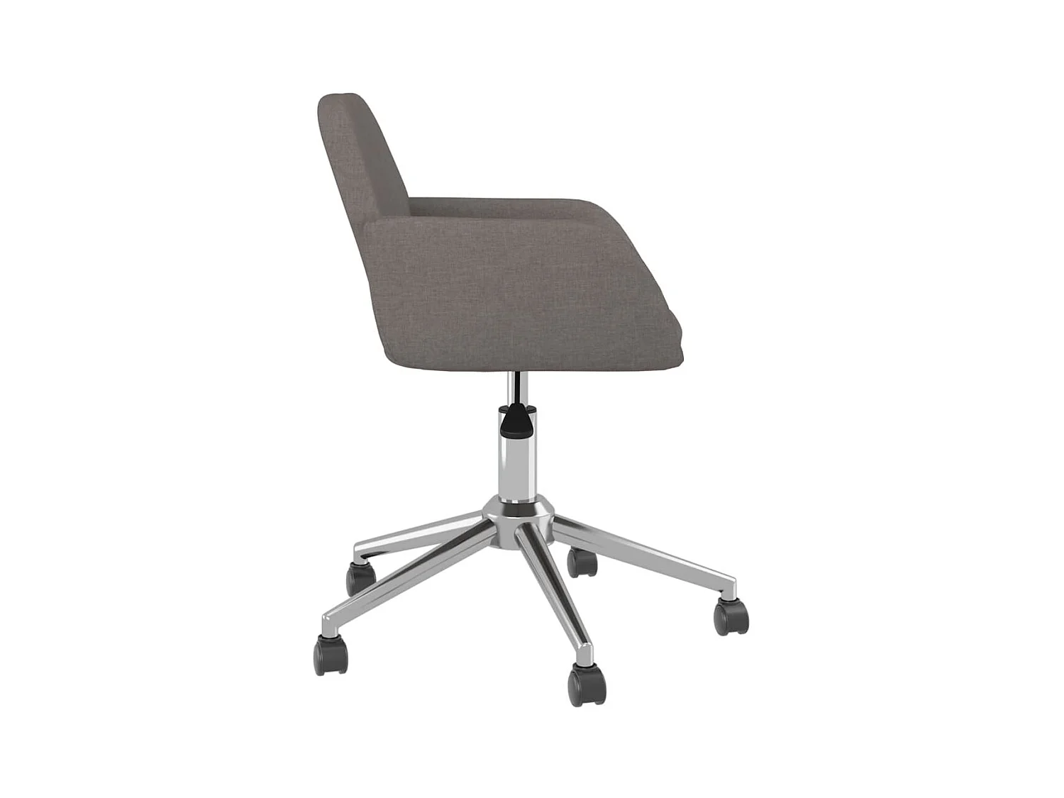 Kantoorstoel draaibaar stof donkergrijs