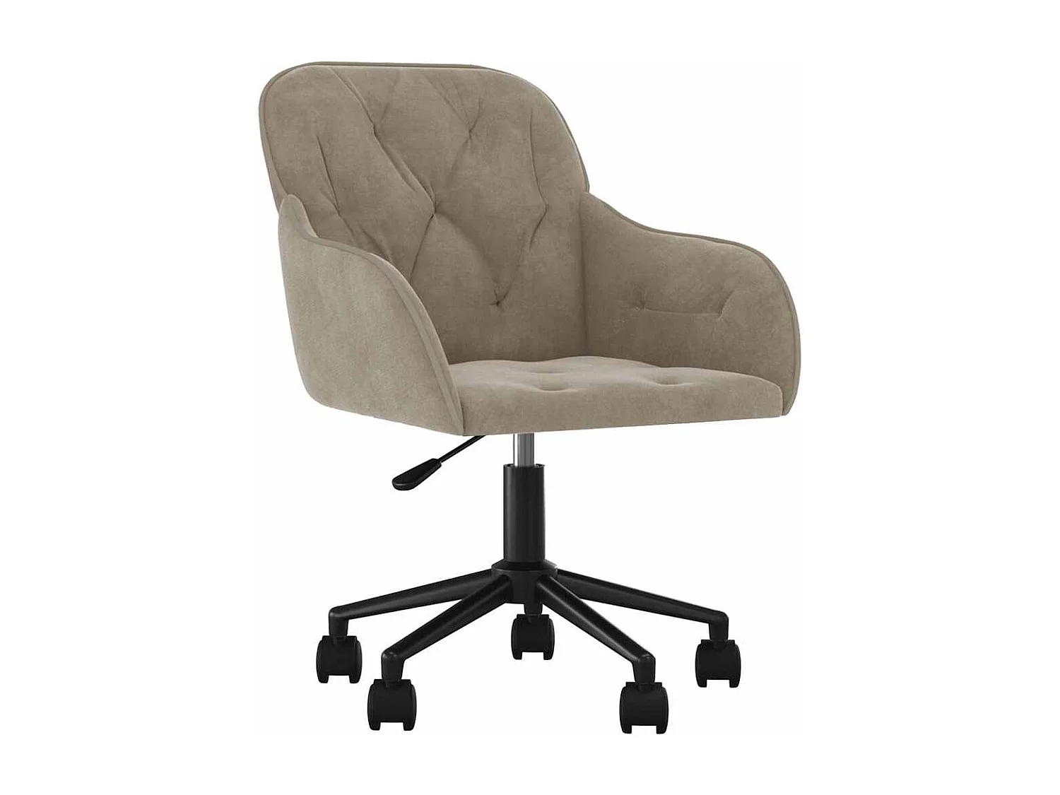 Chaise pivotante de bureau Gris clair Velours