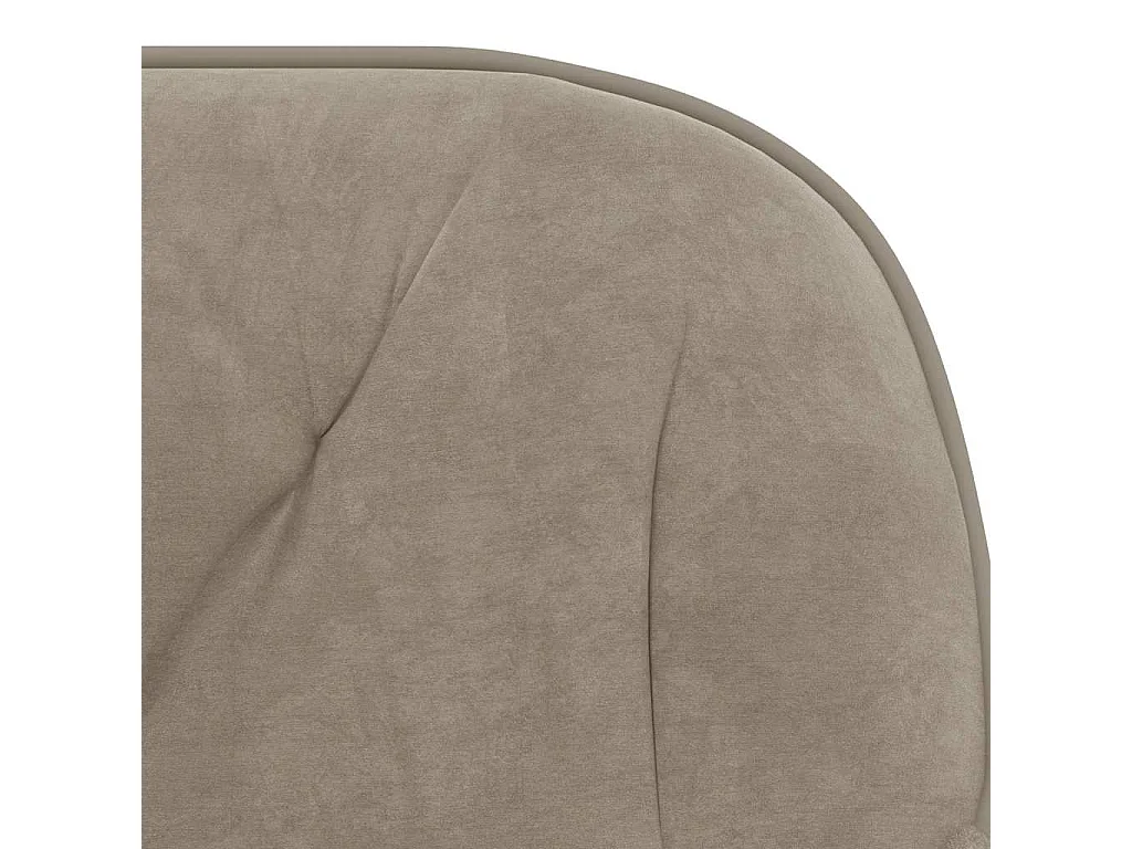 Chaise pivotante de bureau Gris clair Velours