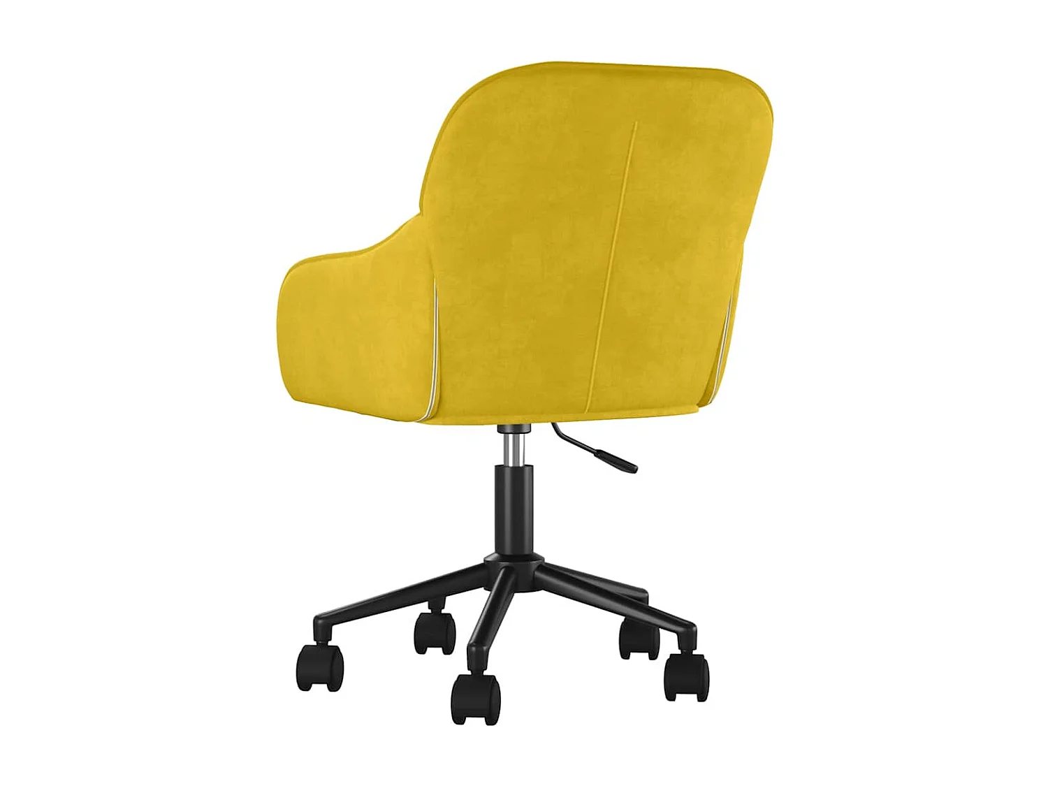 Chaise pivotante de bureau Jaune Velours