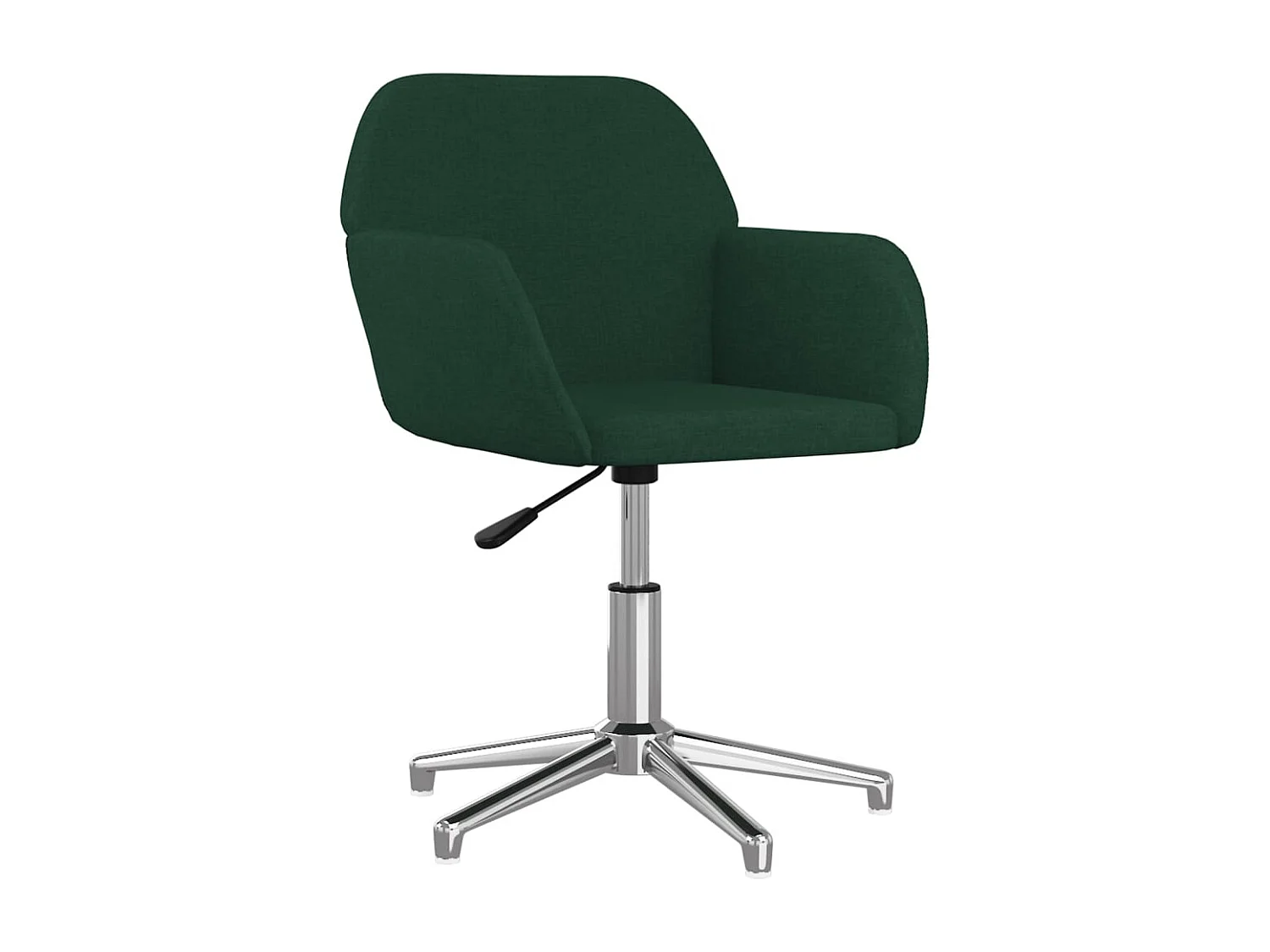 Silla de oficina giratoria de tela verde oscuro