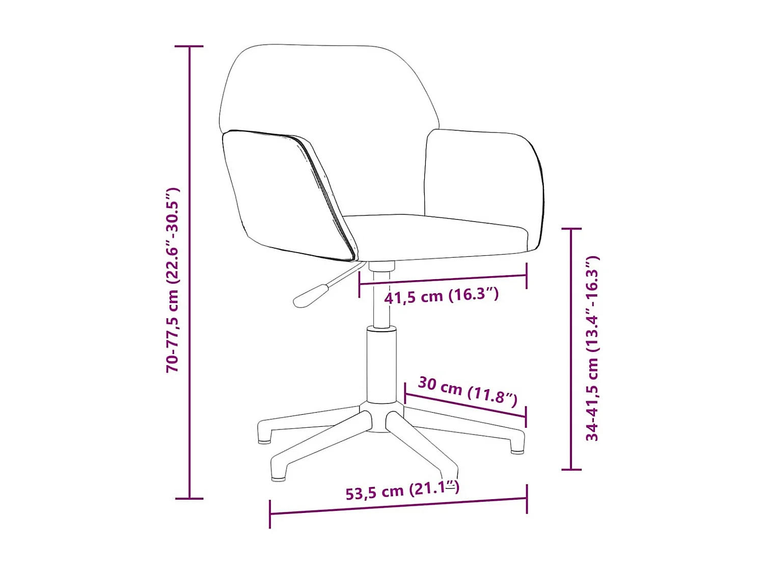 Silla de oficina giratoria de tela verde oscuro