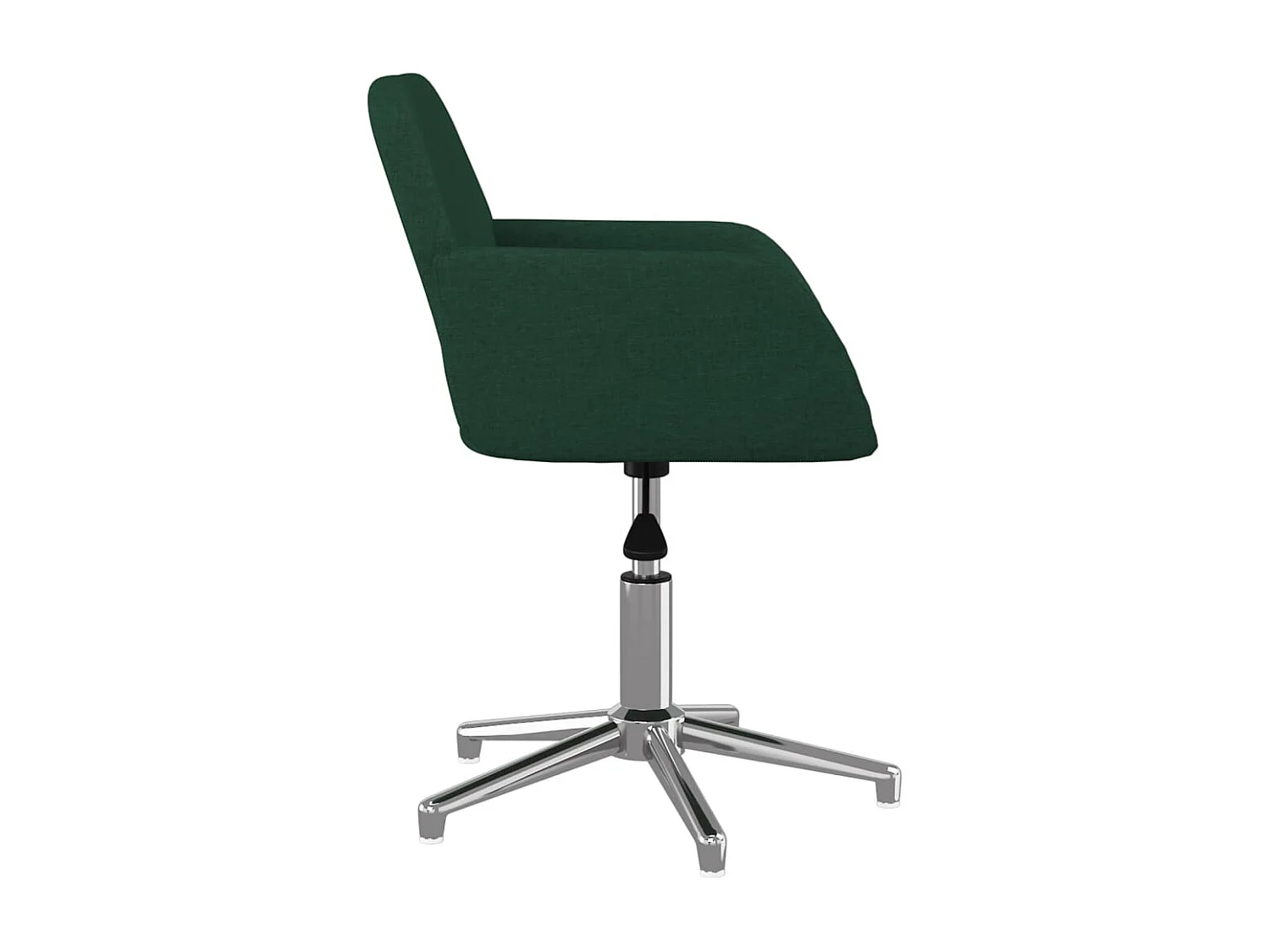 Silla de oficina giratoria de tela verde oscuro