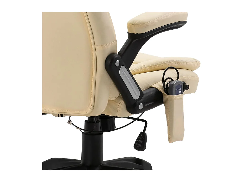 Chaise de bureau de massage Crème Similicuir