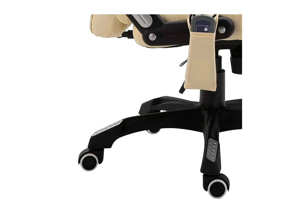 Chaise de bureau de massage Crème Similicuir