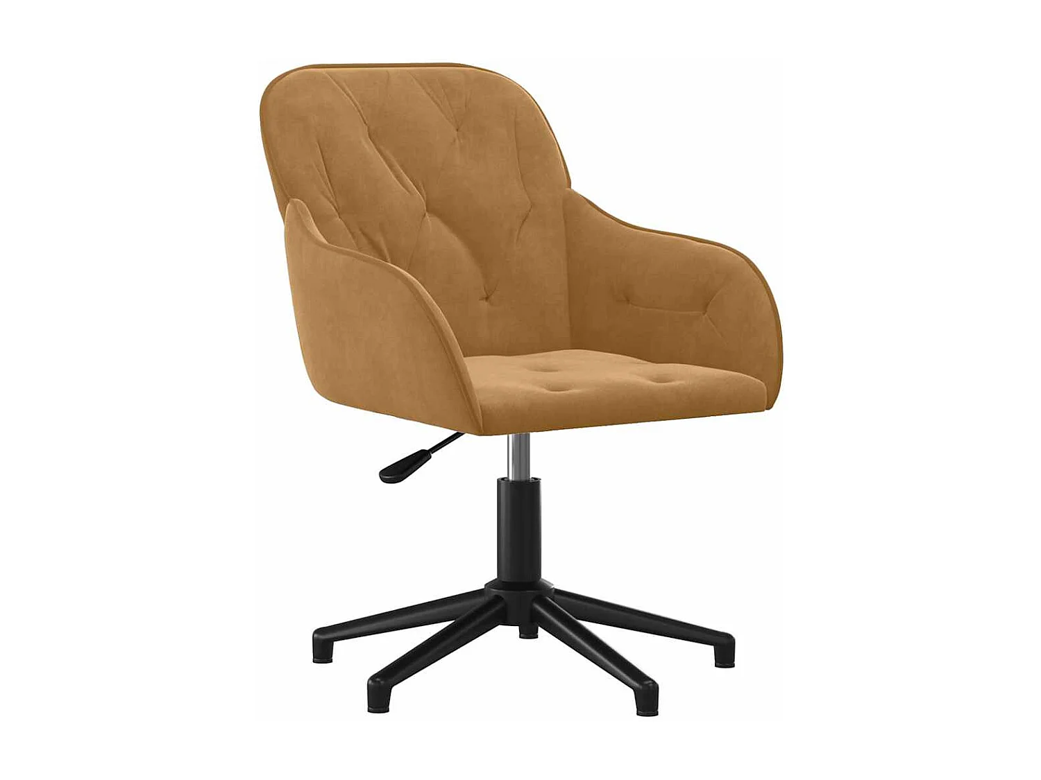 Chaise pivotante de bureau Marron Velours