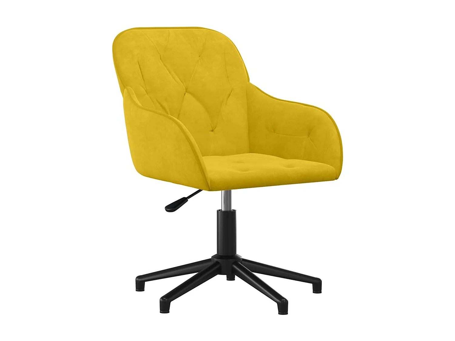 Chaise pivotante de bureau Jaune Velours