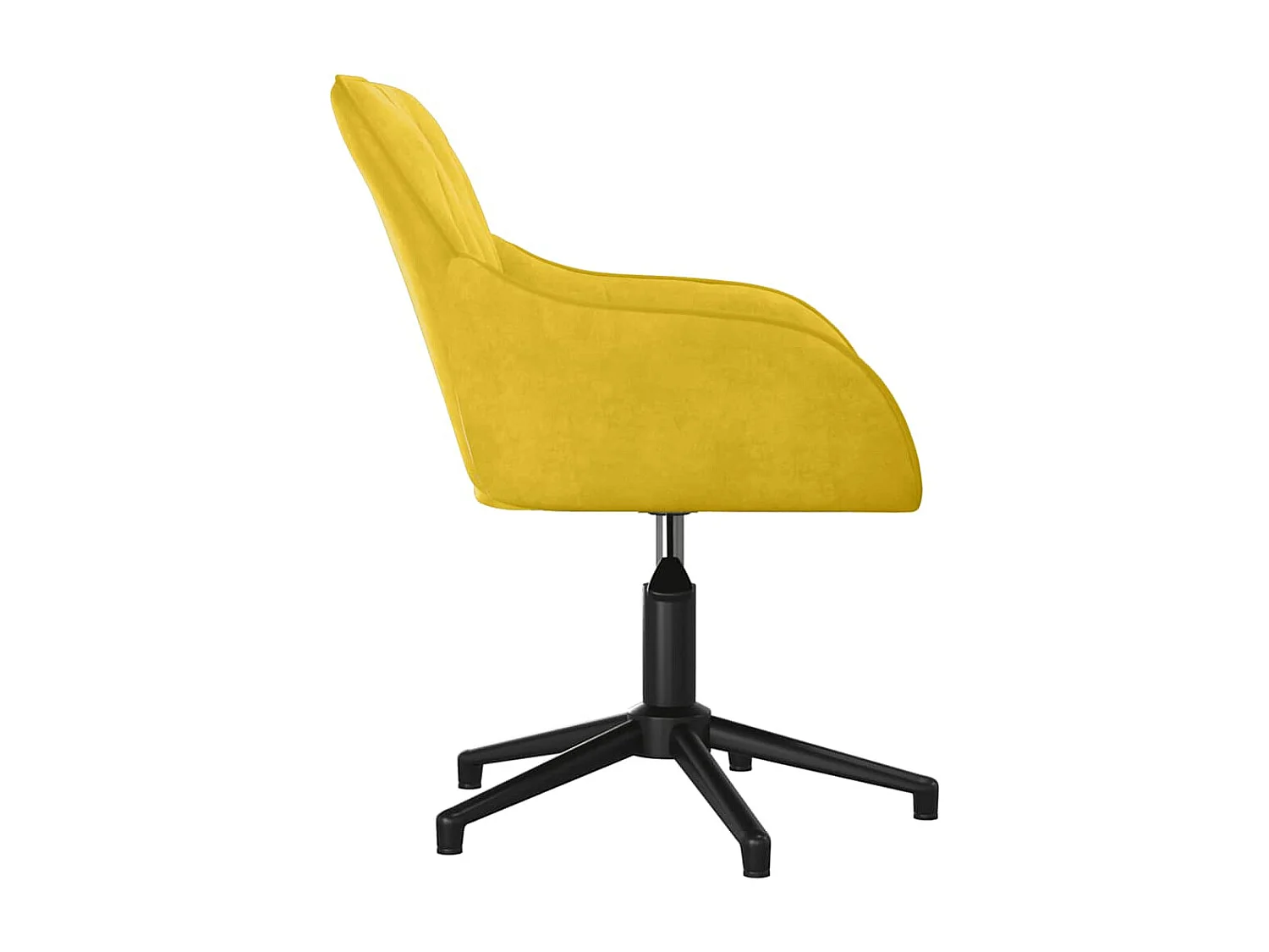 Chaise pivotante de bureau Jaune Velours