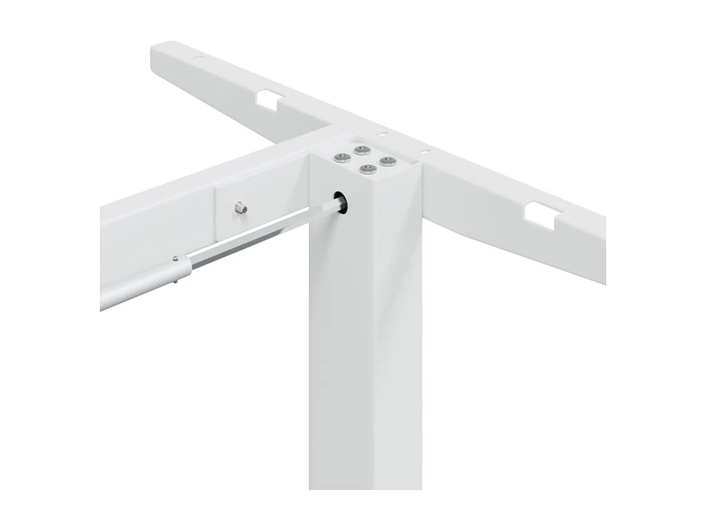 Zit-sta bureauframe (94-135)x60x(70-114) cm staal wit