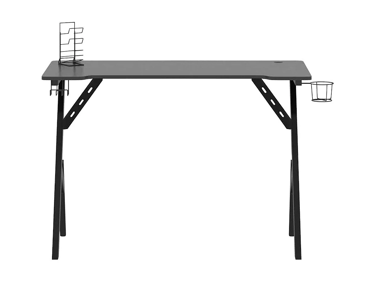 Scrivania da Gaming con Gambe a Y Nera 110x60x75 cm