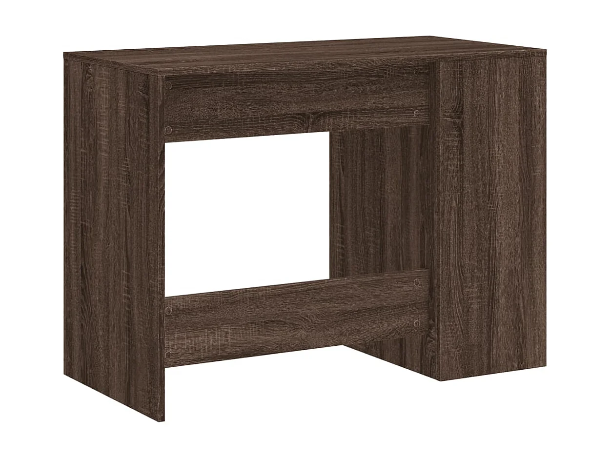 Bureau 102x50x75 cm bewerkt hout bruin eikenkleurig