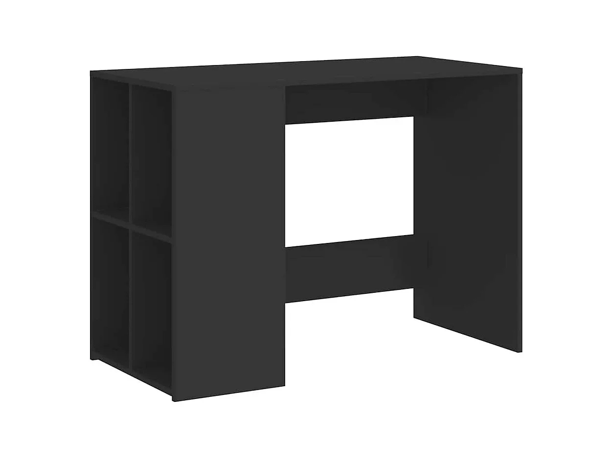 Bureau noir 102x50x75 cm bois d'ingénierie