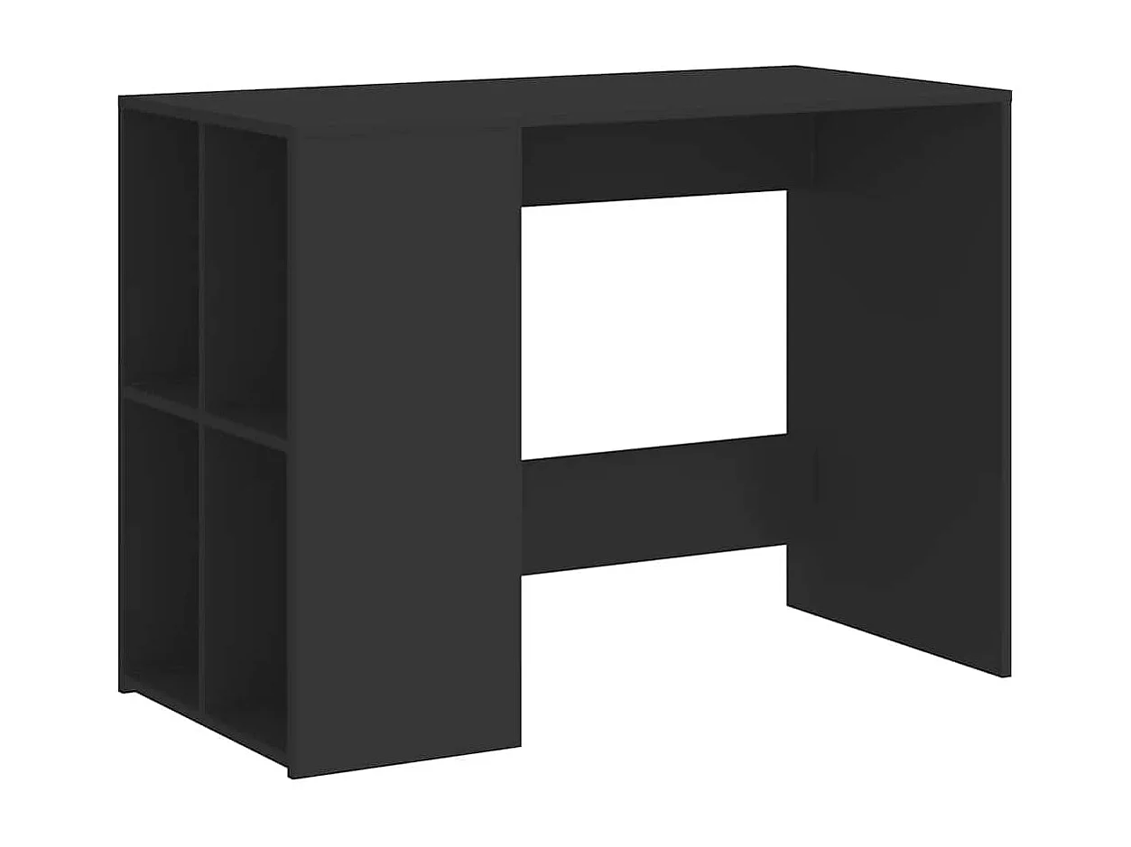 Bureau noir 102x50x75 cm bois d'ingénierie