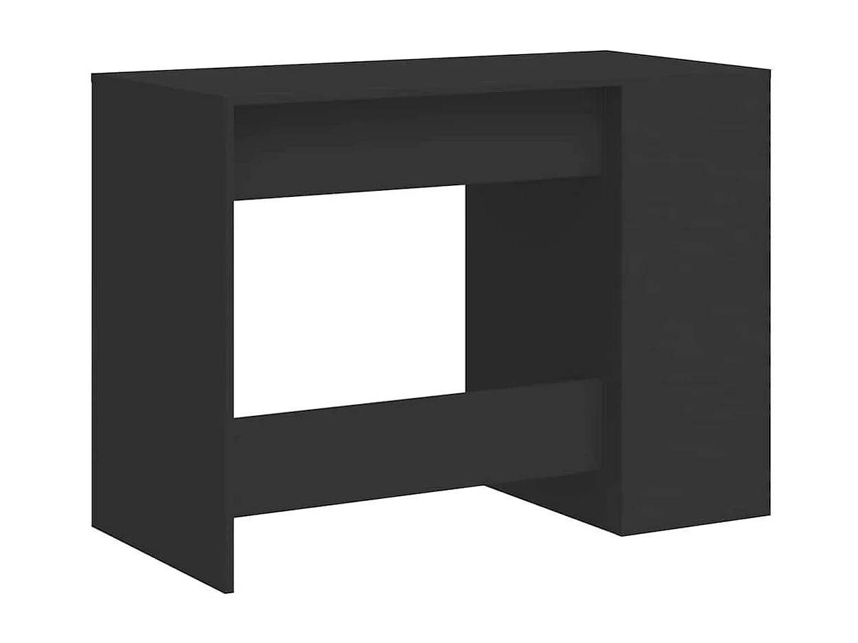 Bureau noir 102x50x75 cm bois d'ingénierie