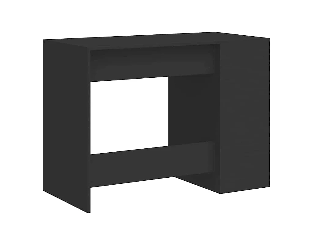 Bureau noir 102x50x75 cm bois d'ingénierie