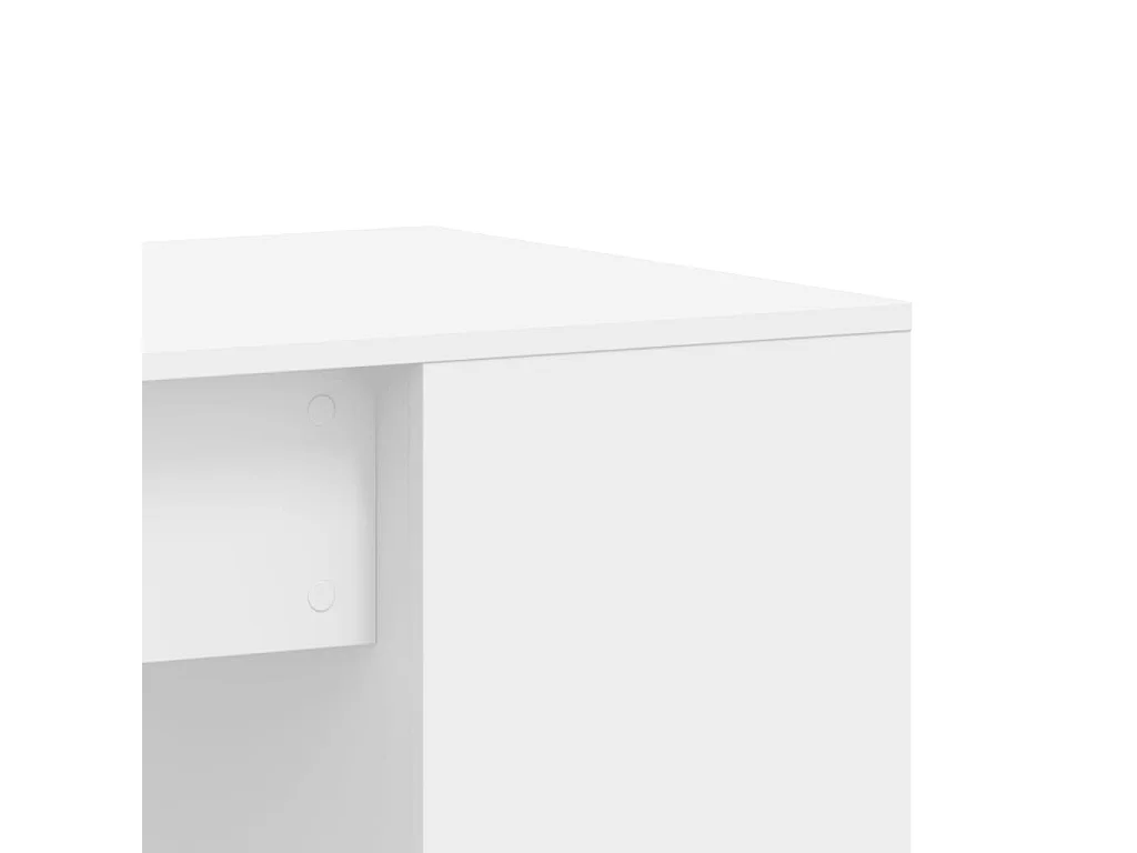 Bureau blanc 102x50x75 cm bois d'ingénierie