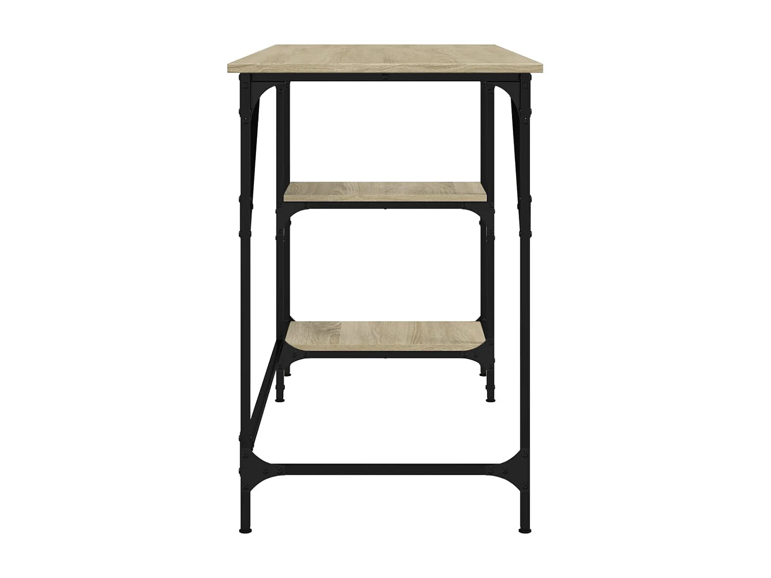 Bureau chêne sonoma 120x50x75 cm métal et bois d'ingénierie