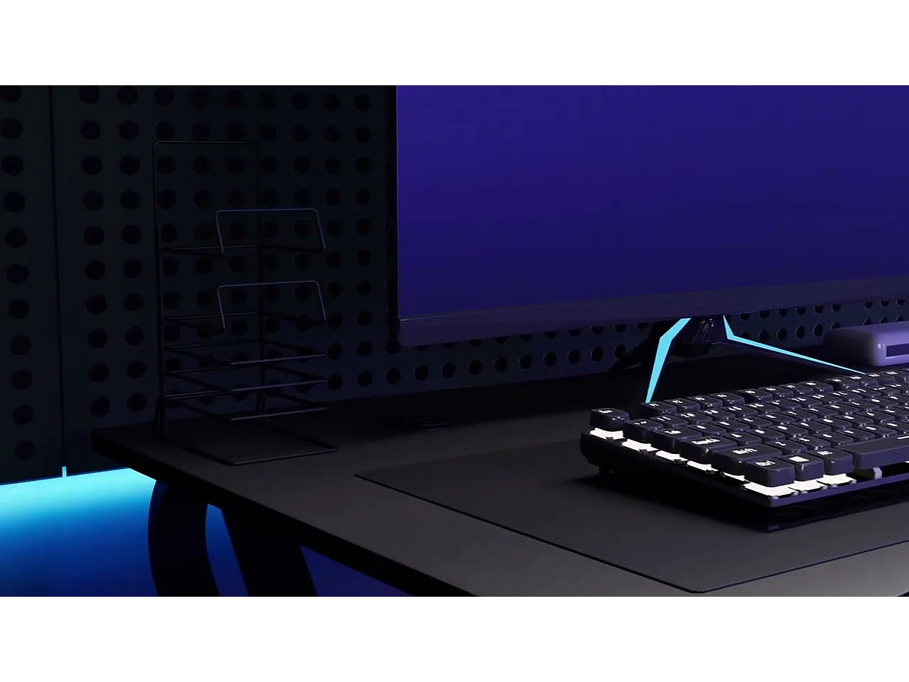 Gaming-Schreibtisch mit ZZ-Gestell Schwarz und Rot 90x60x75 cm