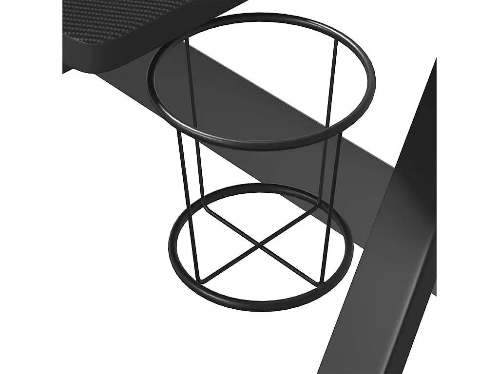 Bureau de jeu avec pieds en forme de ZZ Noir 90x60x75 cm