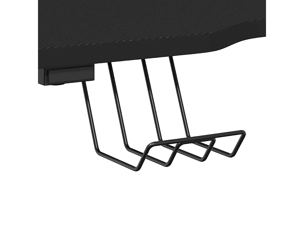 Bureau de jeu avec pieds en forme de ZZ Noir 90x60x75 cm